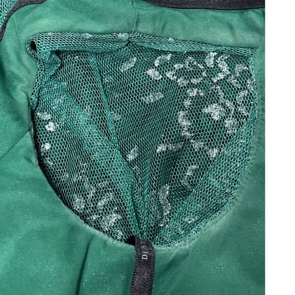 Dessy Collection Womens Size 2 V Neck Soft Tulle Hunter Green Evening Prom Dress - Picture 9 of 15